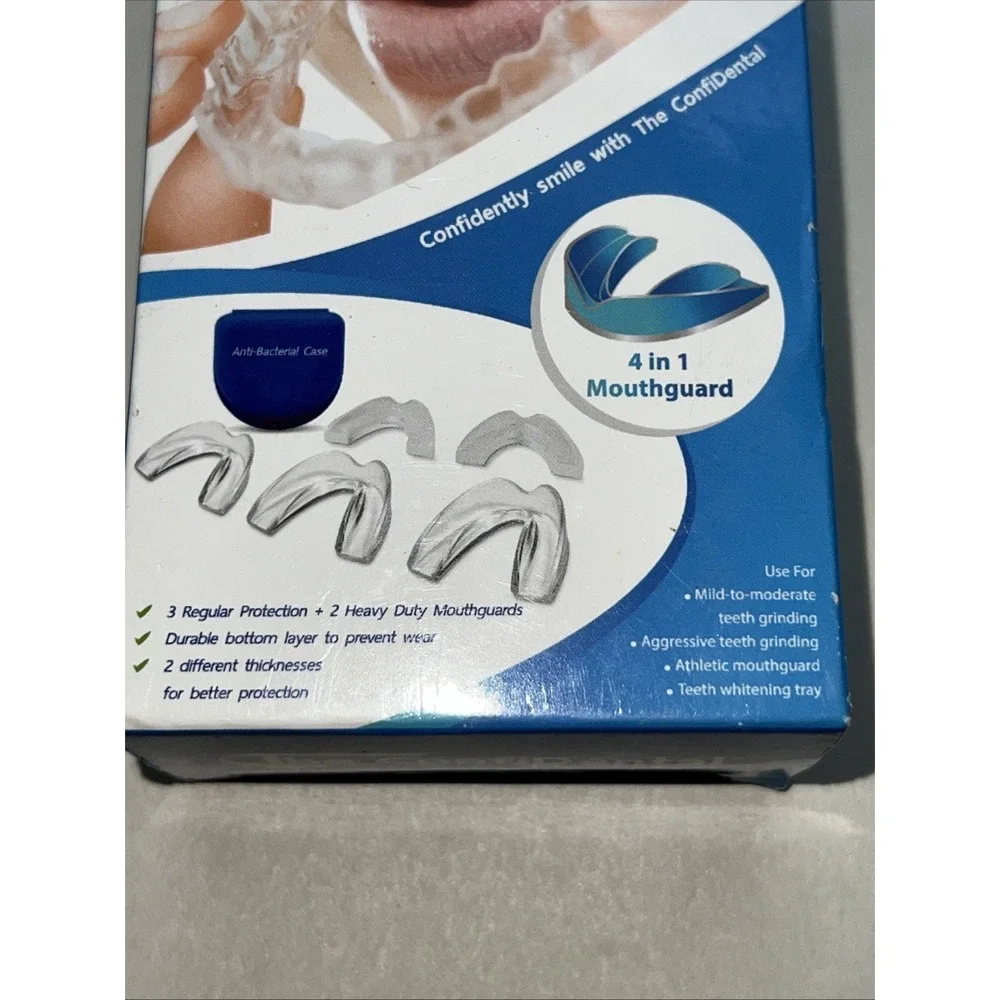 ConfiDental Mouthguard Set Of‎ 3 Regular Protection One Size New